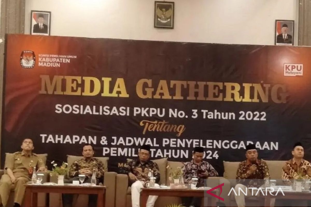 KPU Madiun gandeng insan pers untuk sosialisasikan tahapan Pemilu 2024