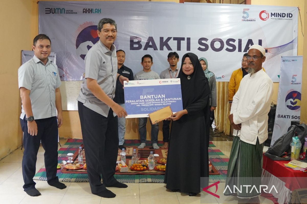 Sambut HUT ke-5 MIND ID, PT Timah berbagi kebahagiaan dengan Yayasan Muslim Toboali