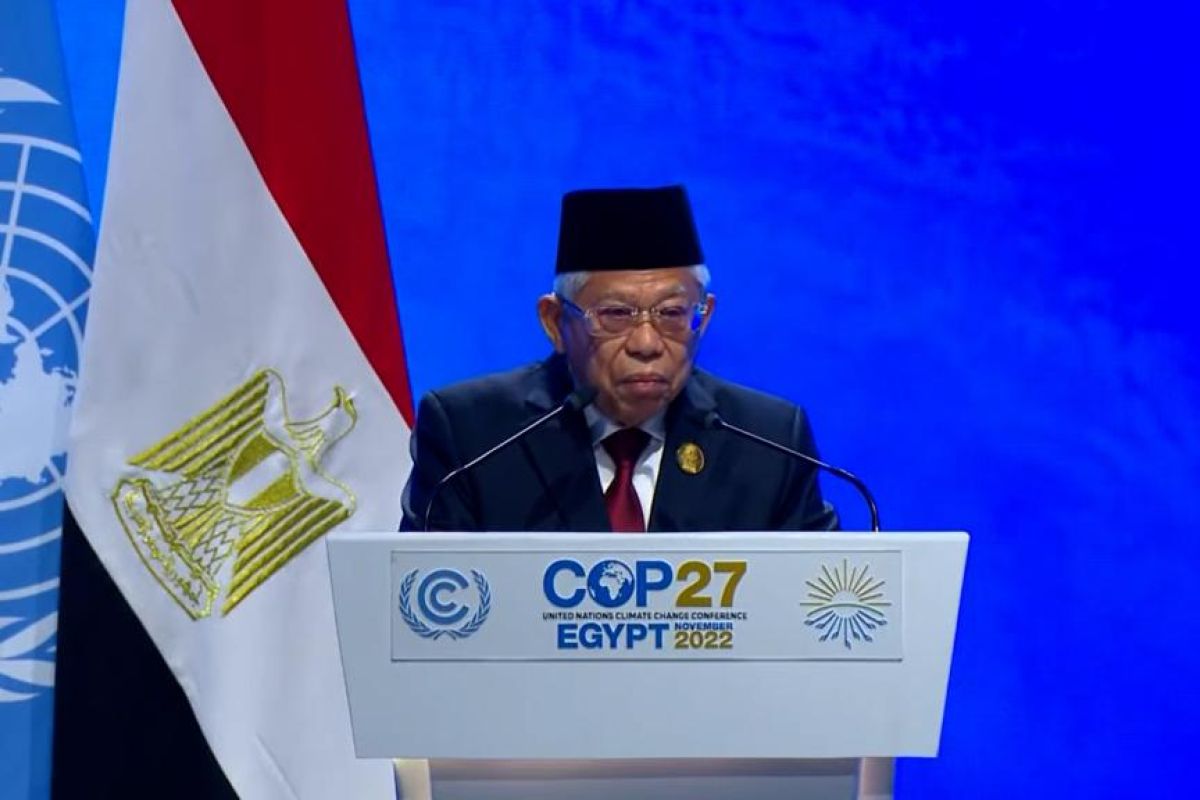 Wapres Ma'ruf Aminserukan tindakan kolektif atasi krisis planet di COP27