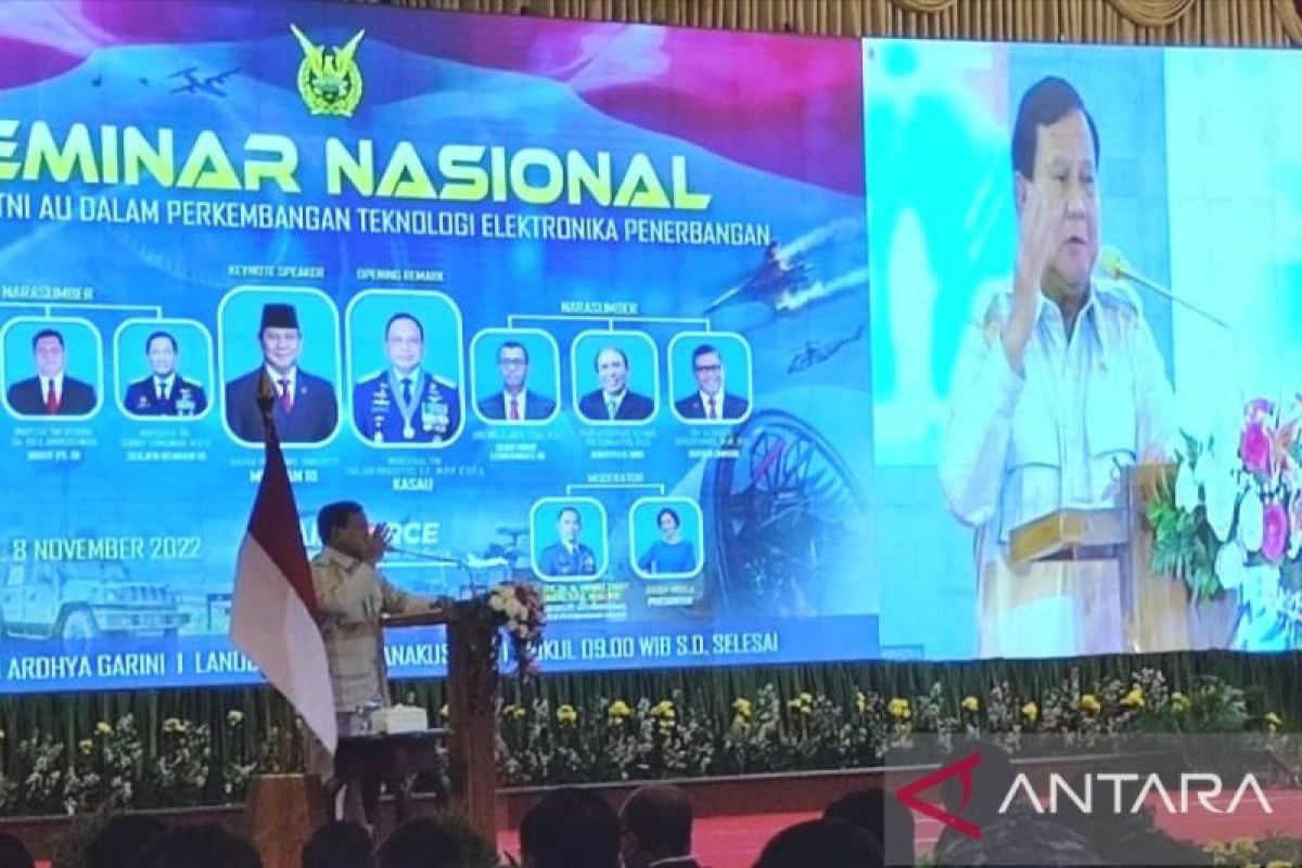 Menhan Prabowo Subianto minta TNI AU bangun kekuatan pertahanan udara berbasis "drone"