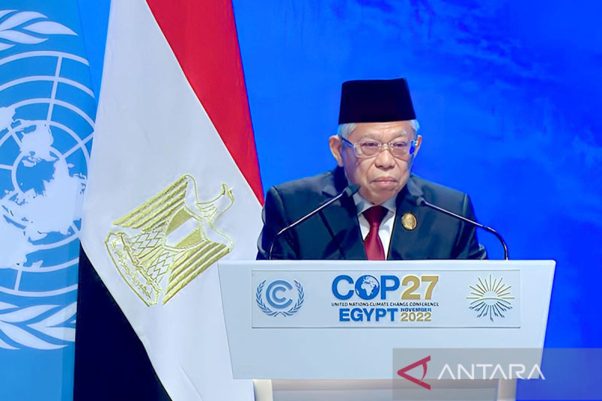 Wapres Ma'ruf Amin sampaikan 3 pandangan Indonesia dalam COP27 Mesir