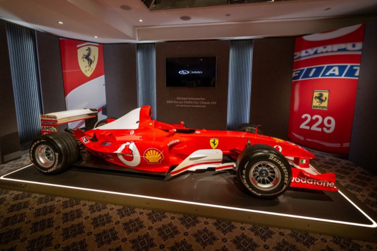 Ferrari Schumacher terjual lebih dari 13 juta dolar di Sotheby's