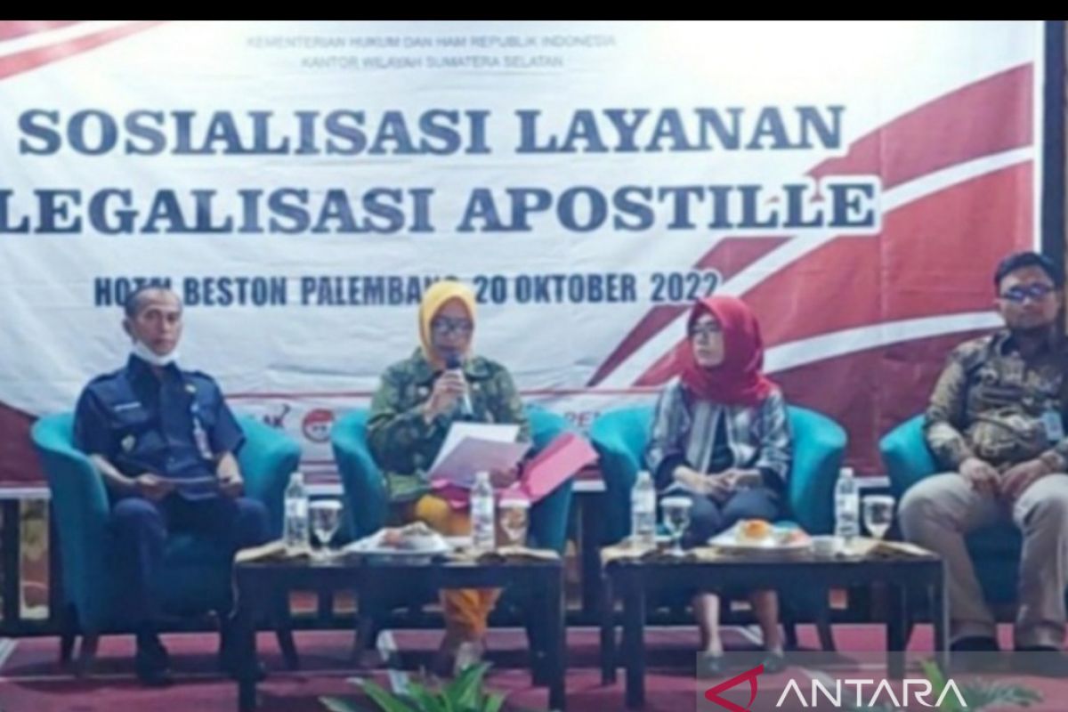 Kemenkumham Sumsel gencar memperkenalkan layanan apostille