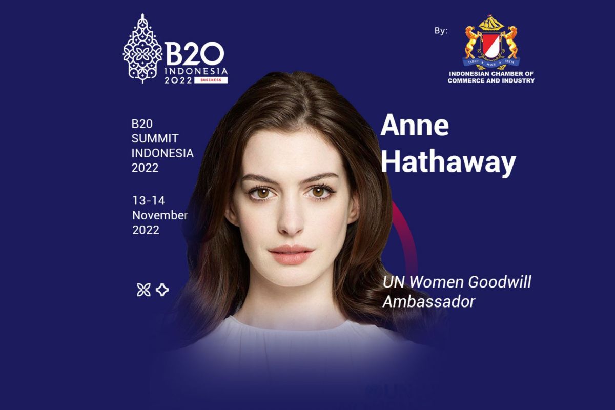 Aktris Hollywood Anne Hathaway hadiri puncak B20 di Bali