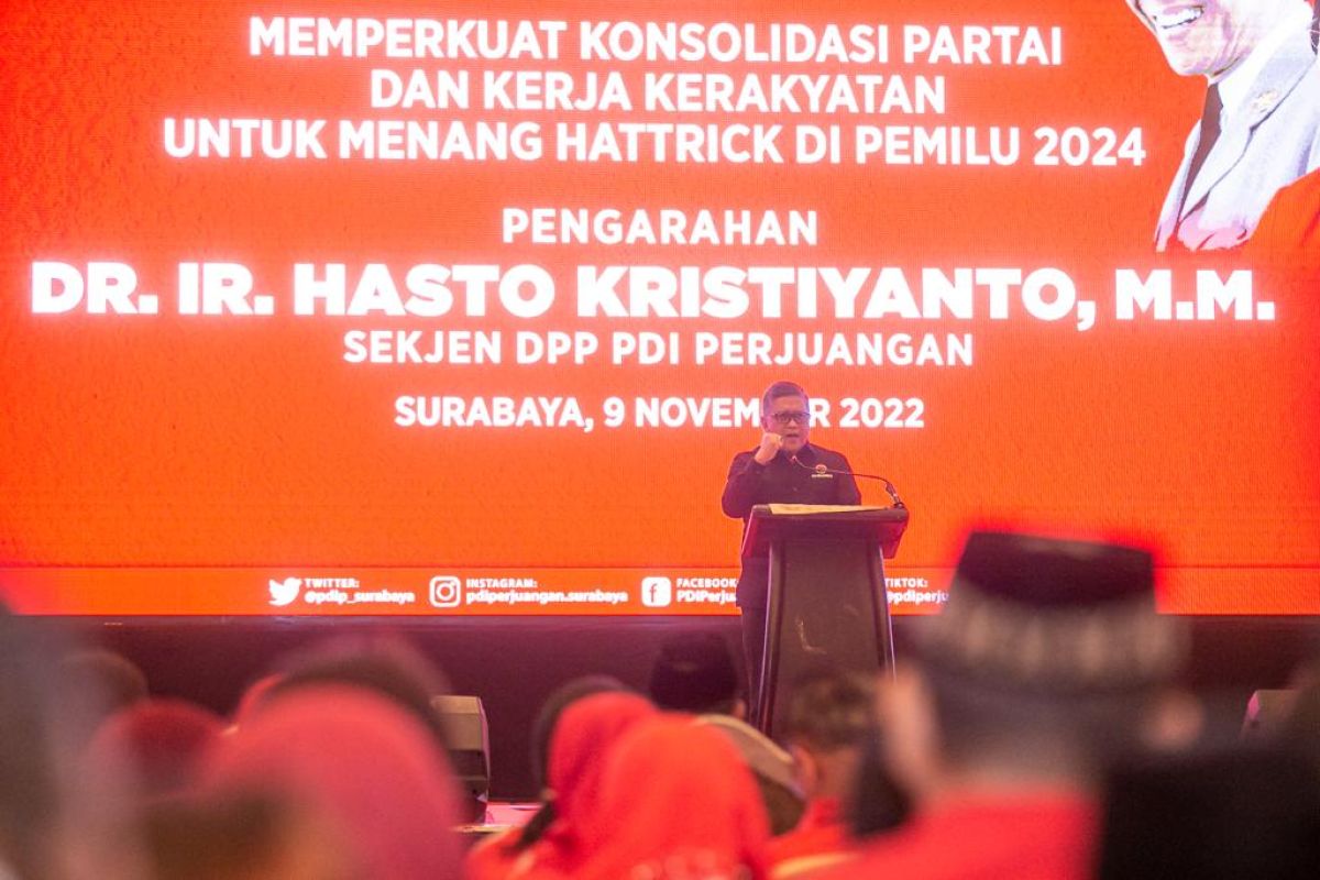 Sekjen PDI Perjuangan beberkan strategi menangi Pemilu 2024 di Surabaya