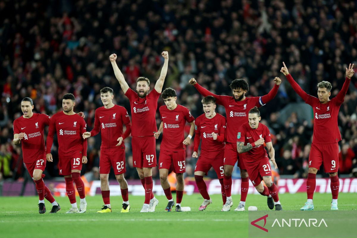 Liverpool harus jalani adu penalti untuk singkirkan Derby County dari Piala Liga