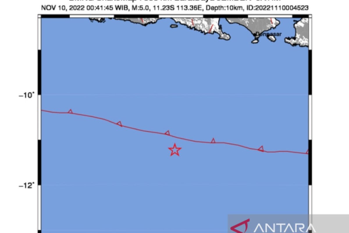 Gempa dangkal magnitudo 5 guncang Jember