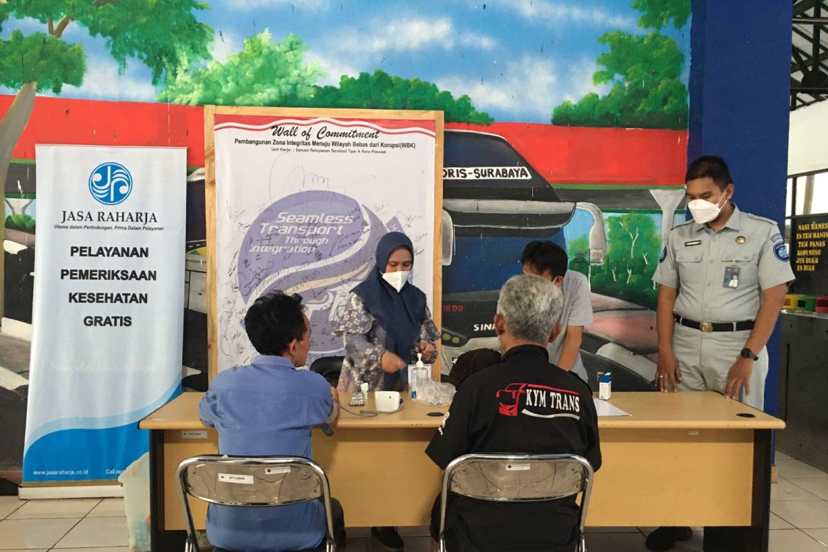 Jasa Raharja Perwakilan Tangerang gelar pengobatan gratis di Terminal Poris Plawad