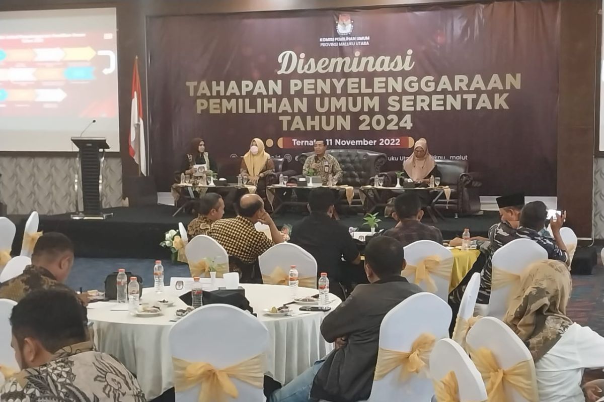 KPU Maluku Utara gelar diseminasi bersama pimpinan parpol