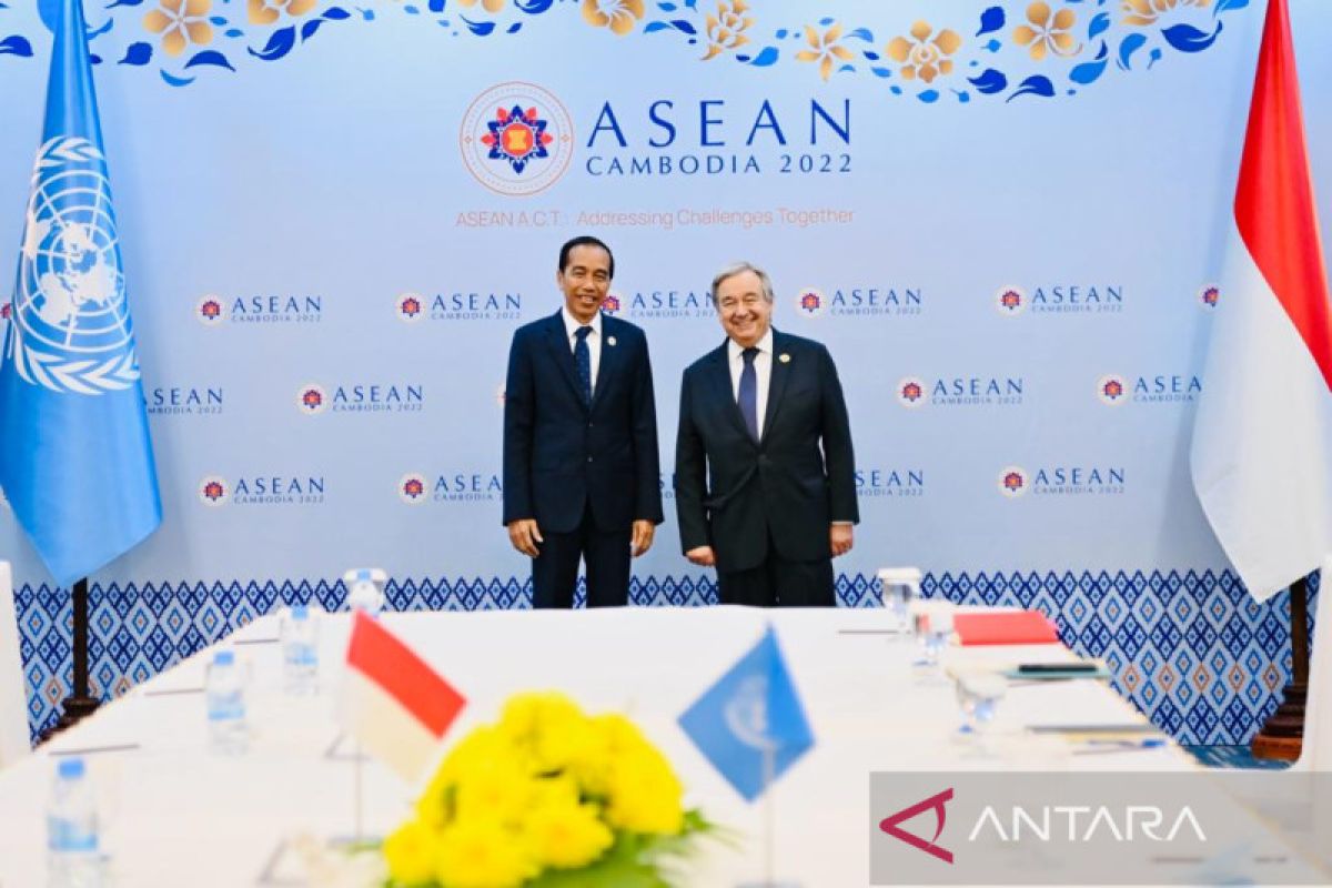 Presiden Jokowi bertemu Sekjen PBB di KTT Asean