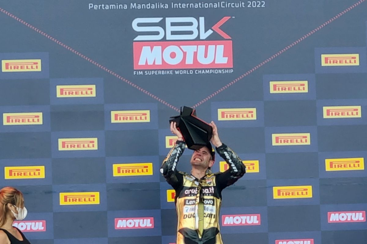Alvaro Bautista raih juara dunia World Superbike 2022 di Sirkuit Mandalika