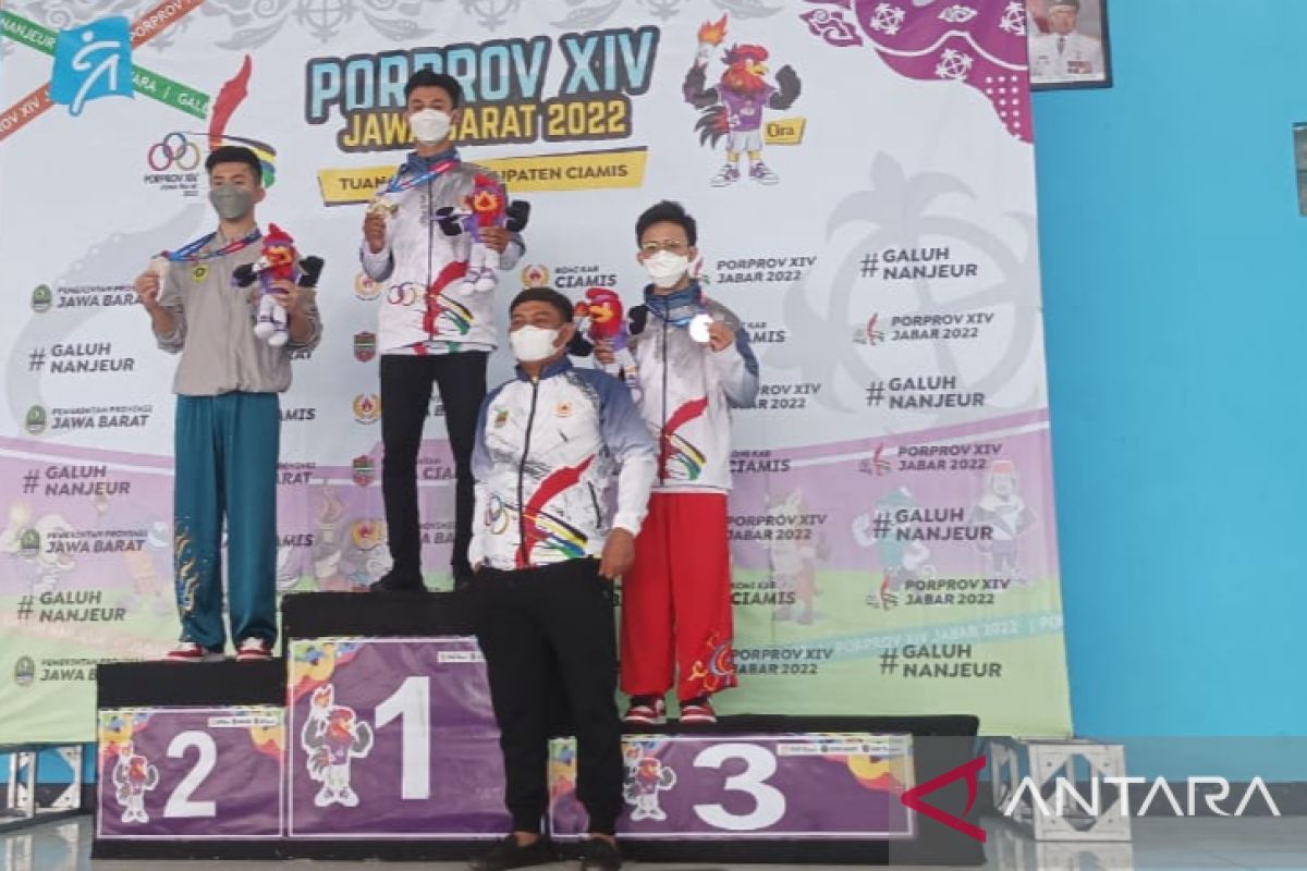 Bekasi sukses kemas tiga medali laga perdana cabang olahraga wushu Porprov Jabar