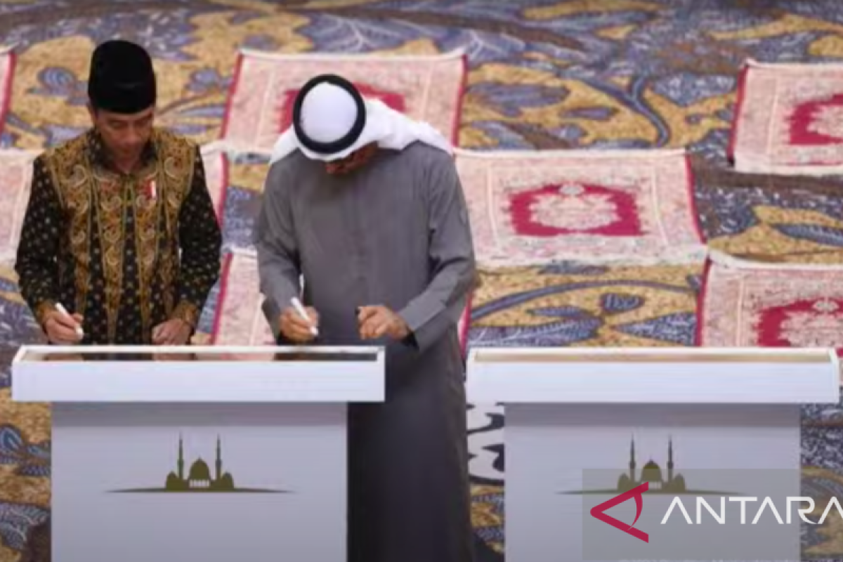 Presiden Joko Widodo - Mohammed Bin Zayed resmikan Masjid Raya Sheikh Al Zayed