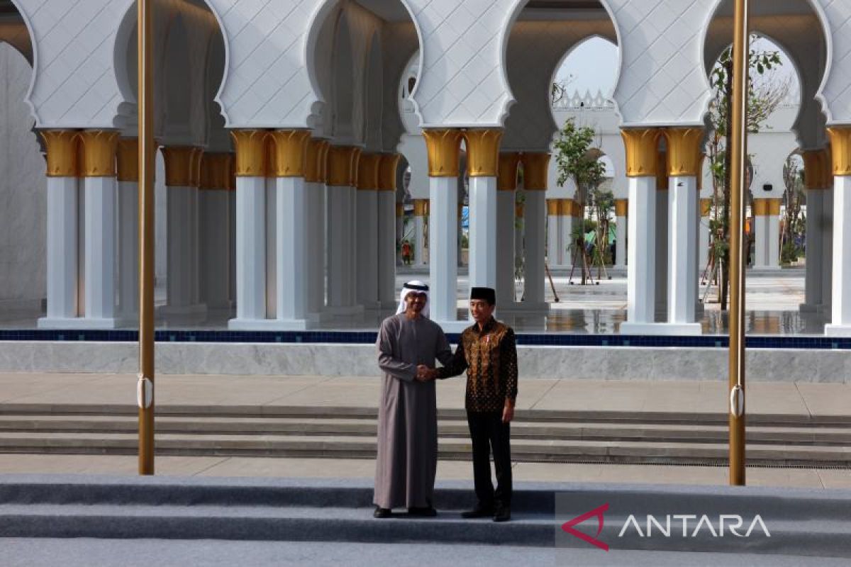 Presiden Jokowi resmikan Masjid Raya Sheikh Zayed di Solo disaksikan Presiden UEA