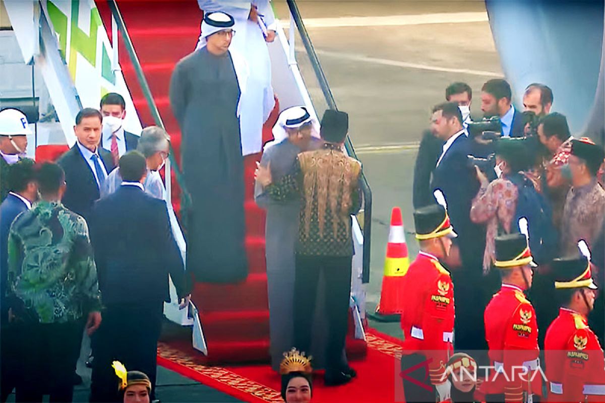 Jokowi dan Gibran sambut Presiden UAE di Bandara Adi Soemarmo