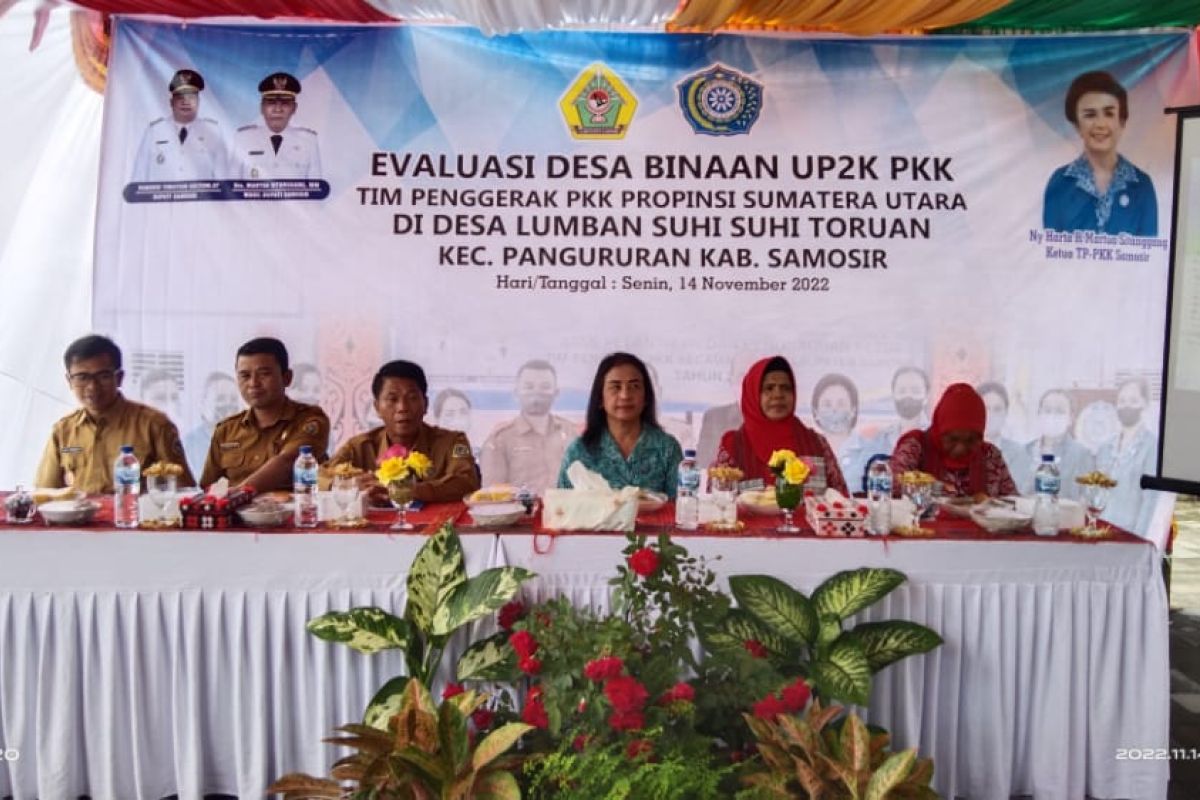 PKK Sumut evaluasi Desa Lumban Suhisuhi Toruan sebagai desa binaan UP2K PKK