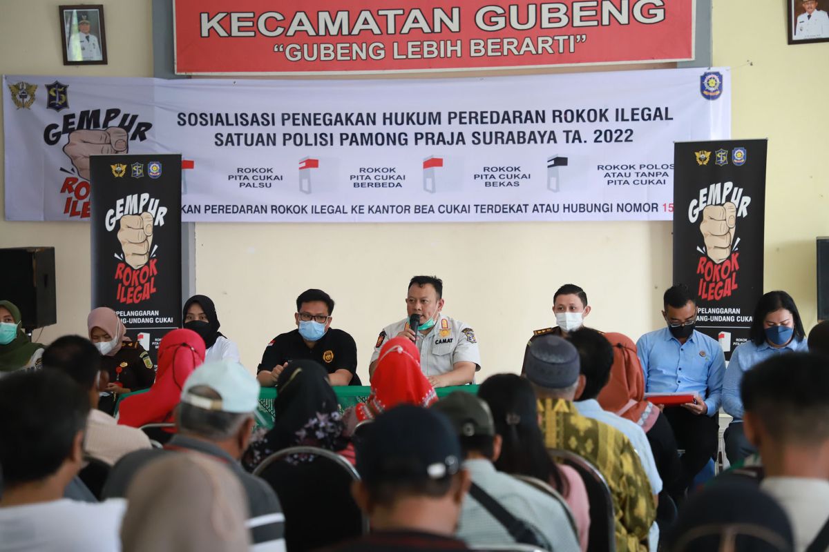 Satpol PP Surabaya gencar sosialisasi Gempur Rokok Ilegal
