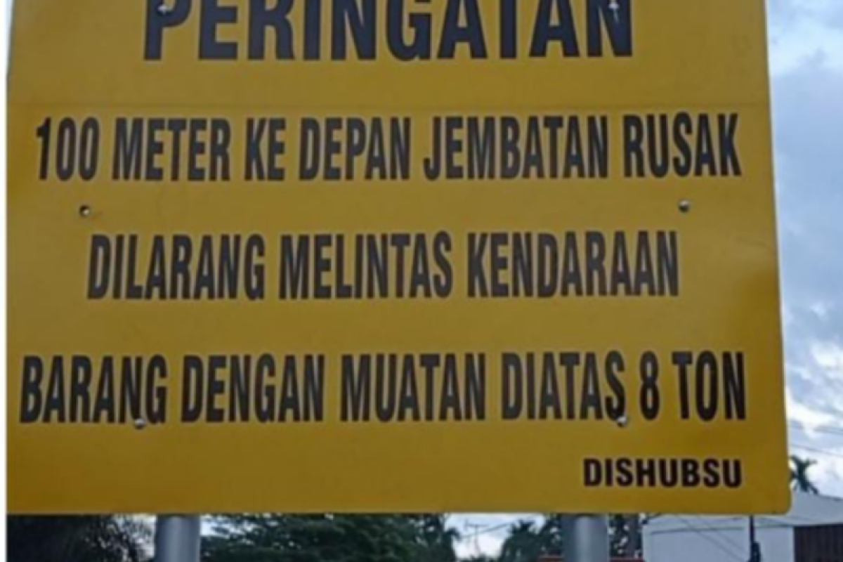 Warga Batang Serangan minta truk diatas delapan ton tidak melintas jembatan