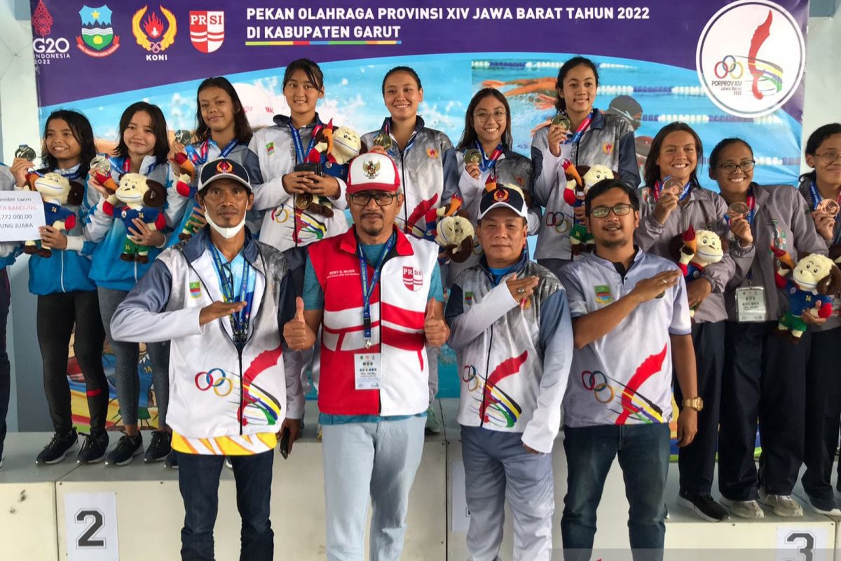 Perenang Kabupaten Bekasi tambah tiga medali emas Porprov Jabar