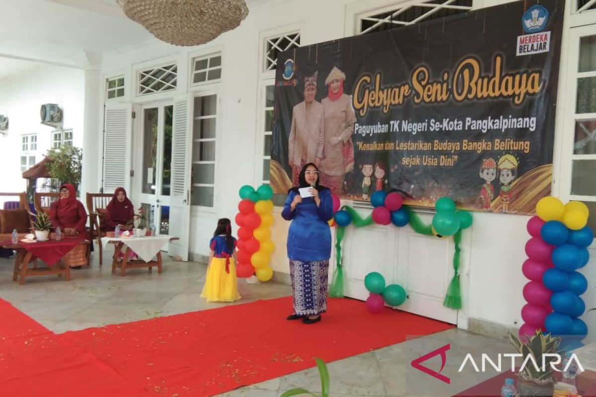 Gebyar seni budaya TK negeri se-Pangkalpinang, Bunda PAUD: tanamkan cinta kebudayaan daerah sejak usia dini