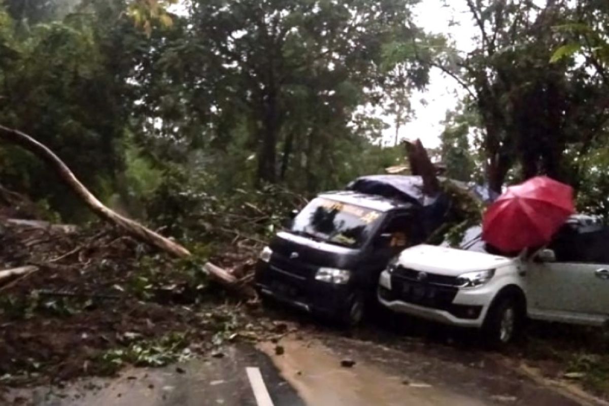 Satu penumpang mobil tewas tertimpa tanah longsor di Gowa