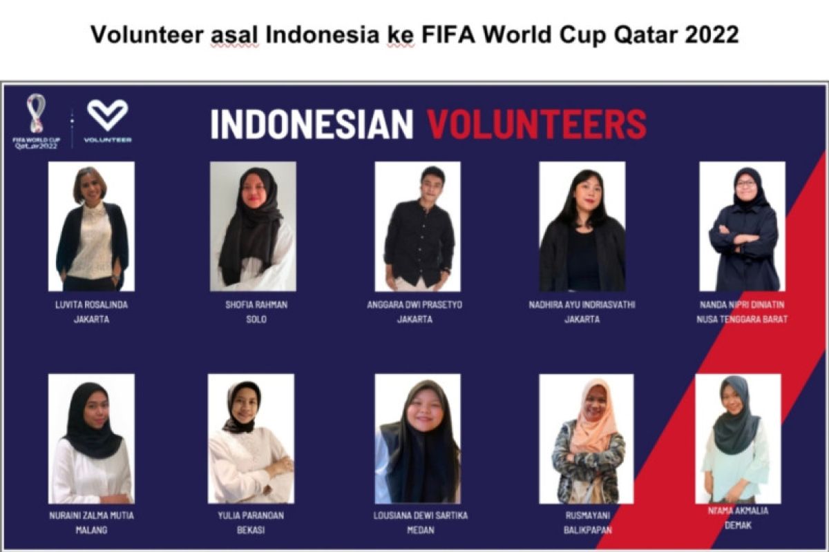 10 volunteer asal Indonesia bakal terlibat pada Piala Dunia 2022