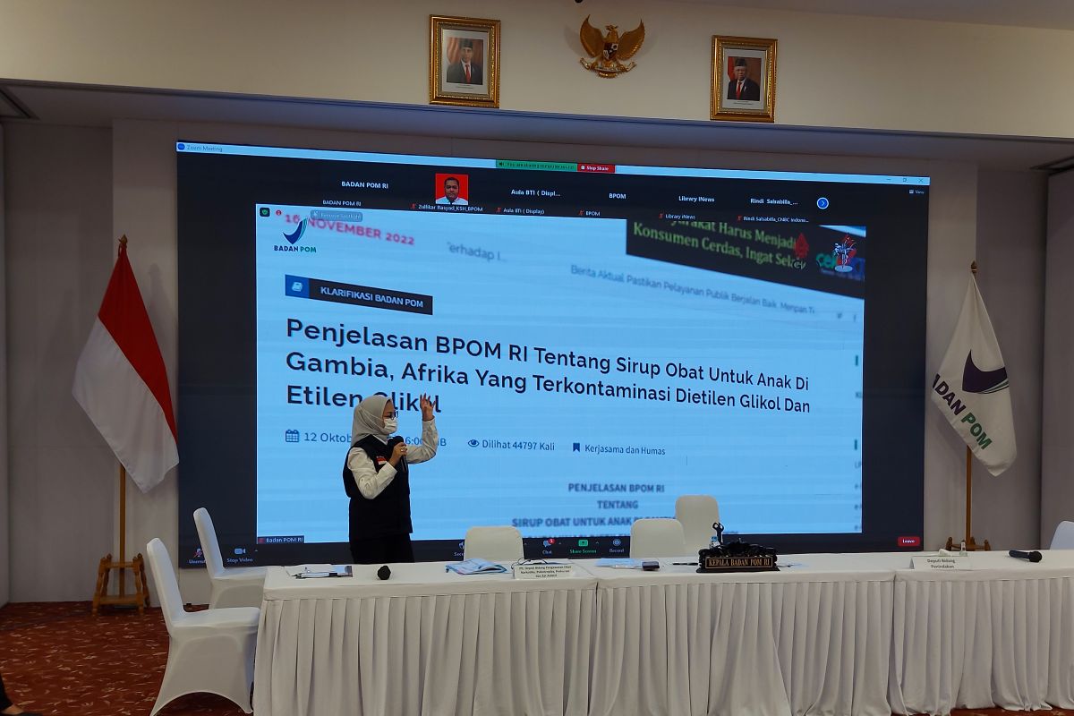 BPOM: 168 produk obat sirop dinyatakan aman bebas zat kimia