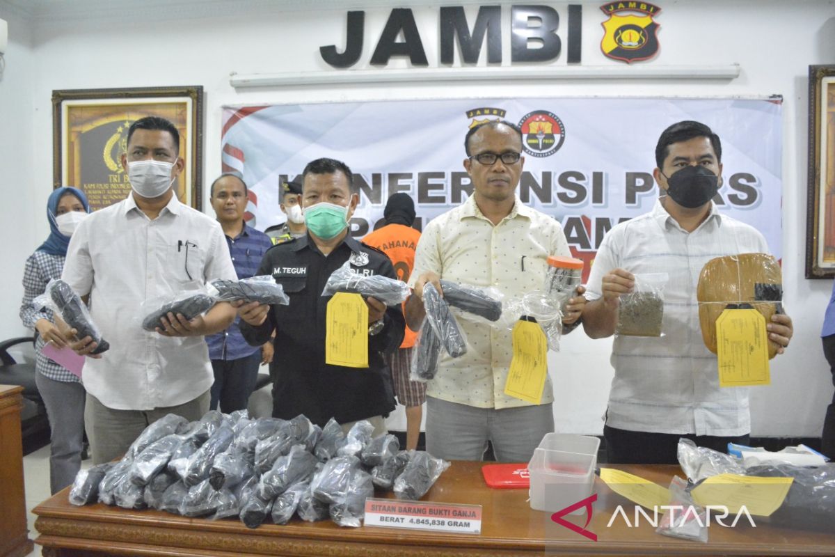 Polisi Jambi ringkus oknum pelajar sebagai kurir ganja