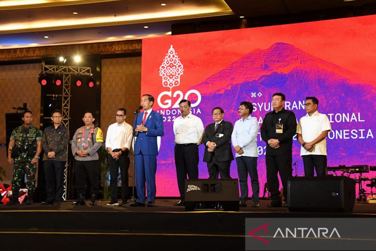 Jokowi apresiasi semua pihak turut sukseskan KTT G20 Bali