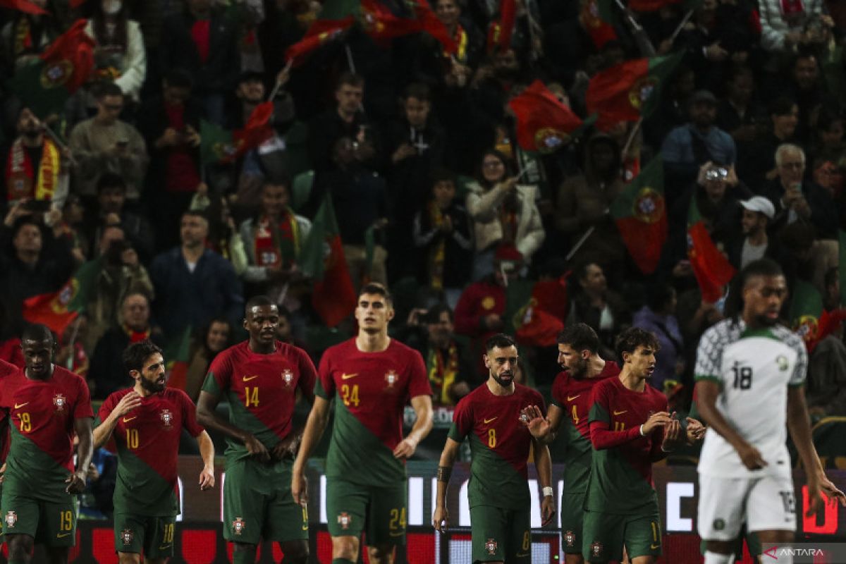 Ronaldo absen, Portugal menang telak atas Nigeria 4-0 di laga pemanasan jelang Piala Dunia