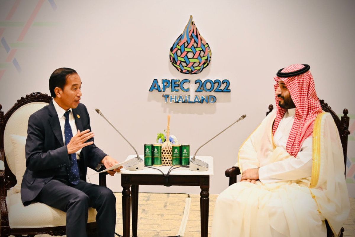 Presiden Jokowi pertemuan dengan Putra Mahkota Arab Saudi di KTT APEC