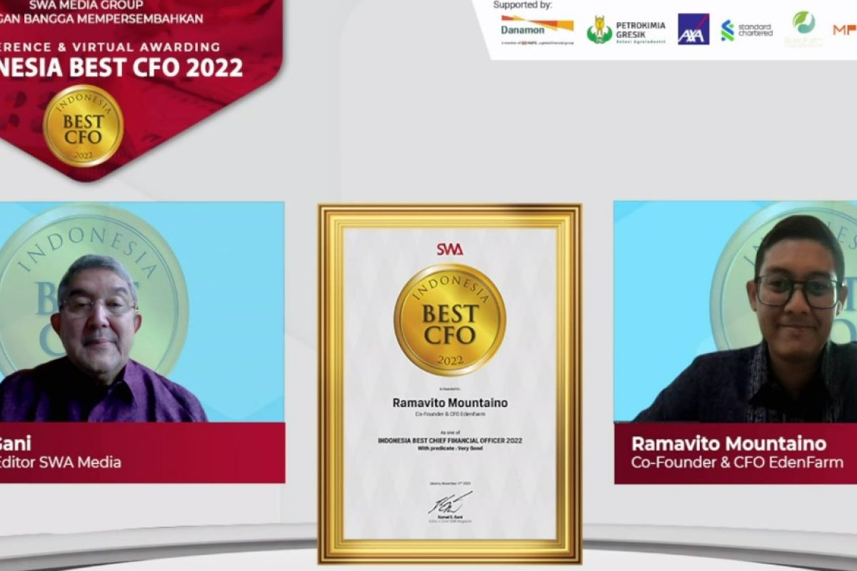 CFO EdenFarm raih penghargaan Indonesia Best CFO Awards 2022