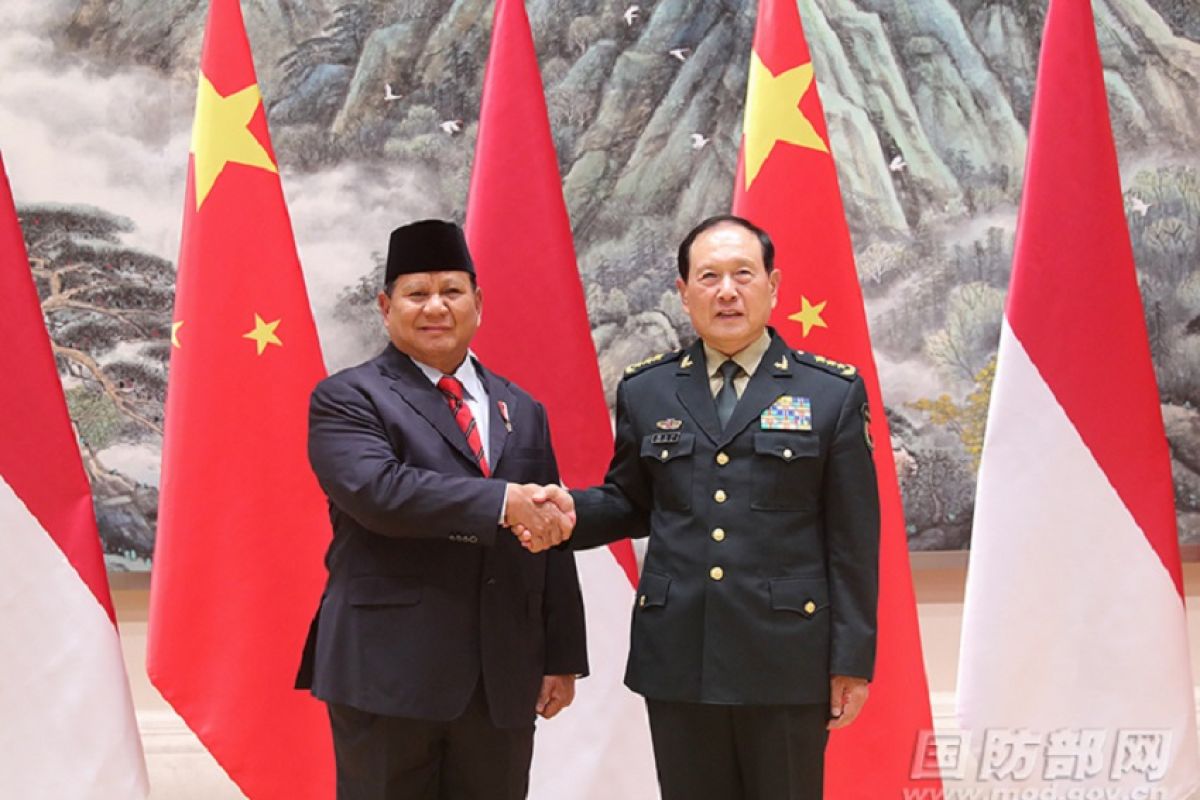 Prabowo Subianto bertemu Menhan China Wei Fenghe di Xian