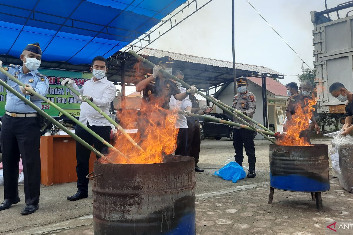 Kejari Pariaman musnahkan 15 kilogram ganja dari kasus yang sudah inkrah