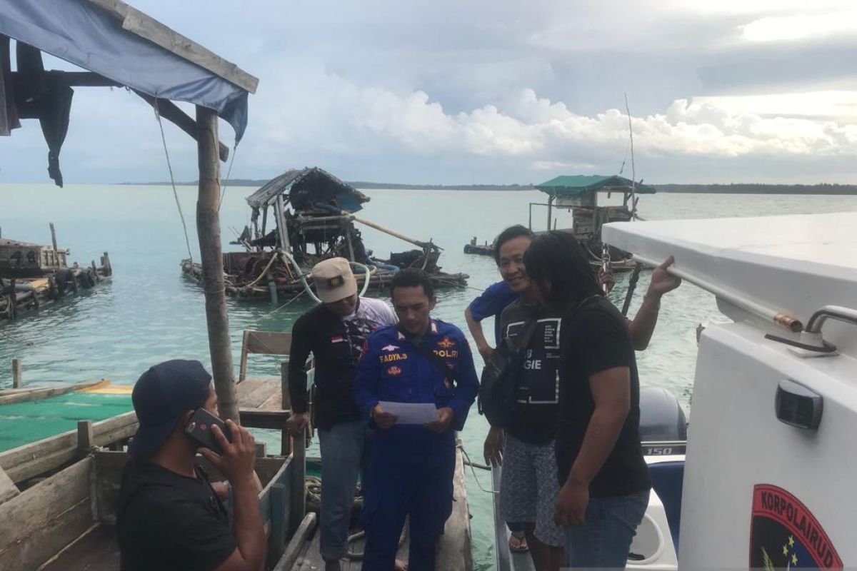 Polres Bangka Tengah tertibkan penambangan timah ilegal di laut