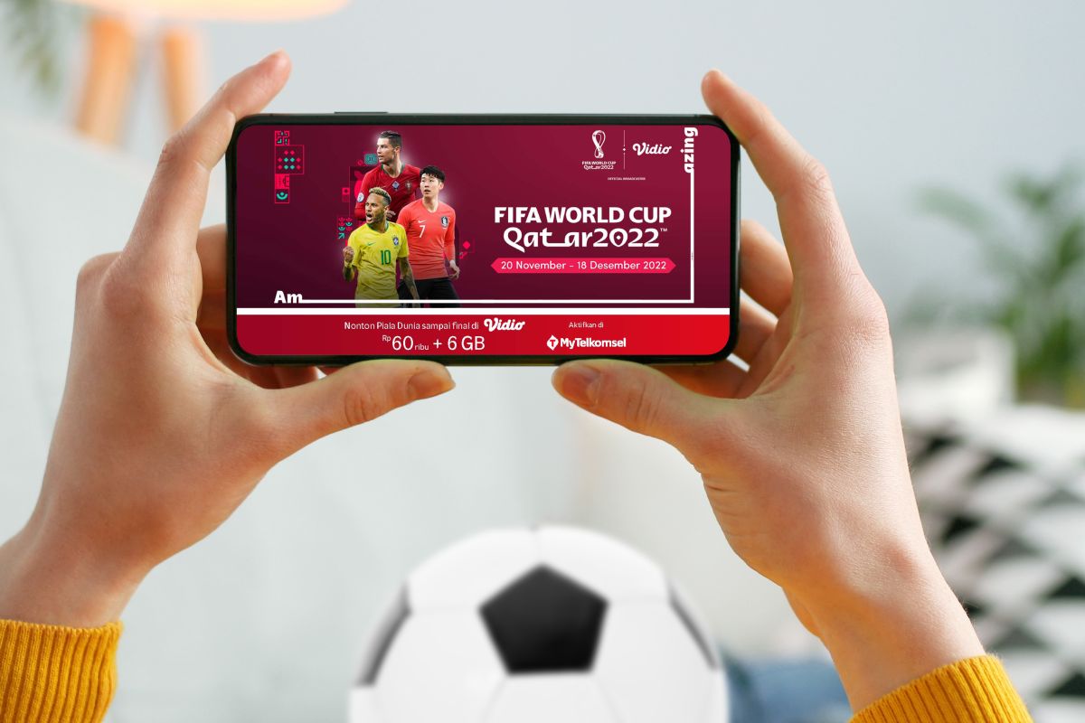 Telkomsel dan Vidio Berkolaborasi Suguhkan Paket Berlangganan Nonton 64 Pertandingan FIFA World Cup Qatar 2022