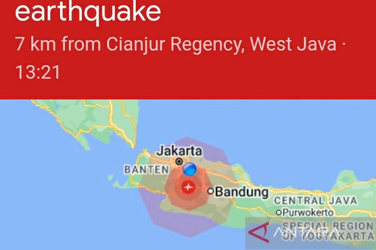 Gempa bumi di Barat Daya Cianjur juga menguncang Bogor