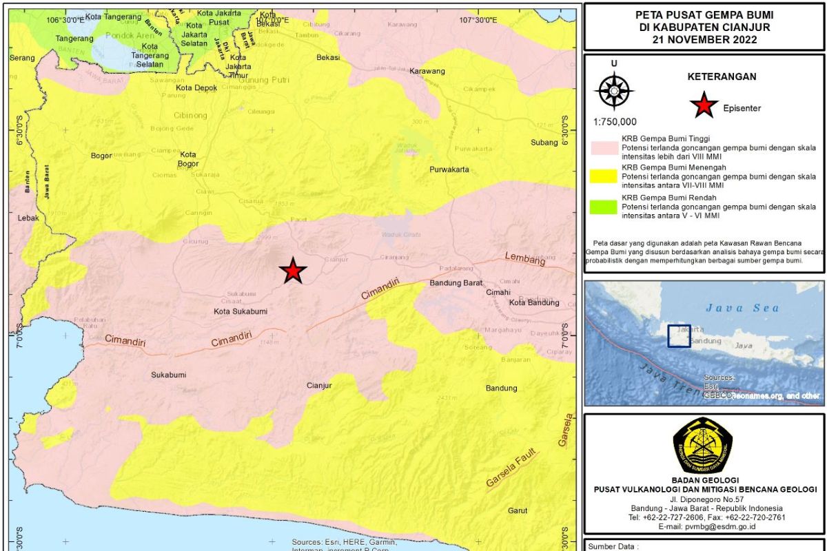 Endapan kuarter perkuat efek guncangan gempa di Cianjur