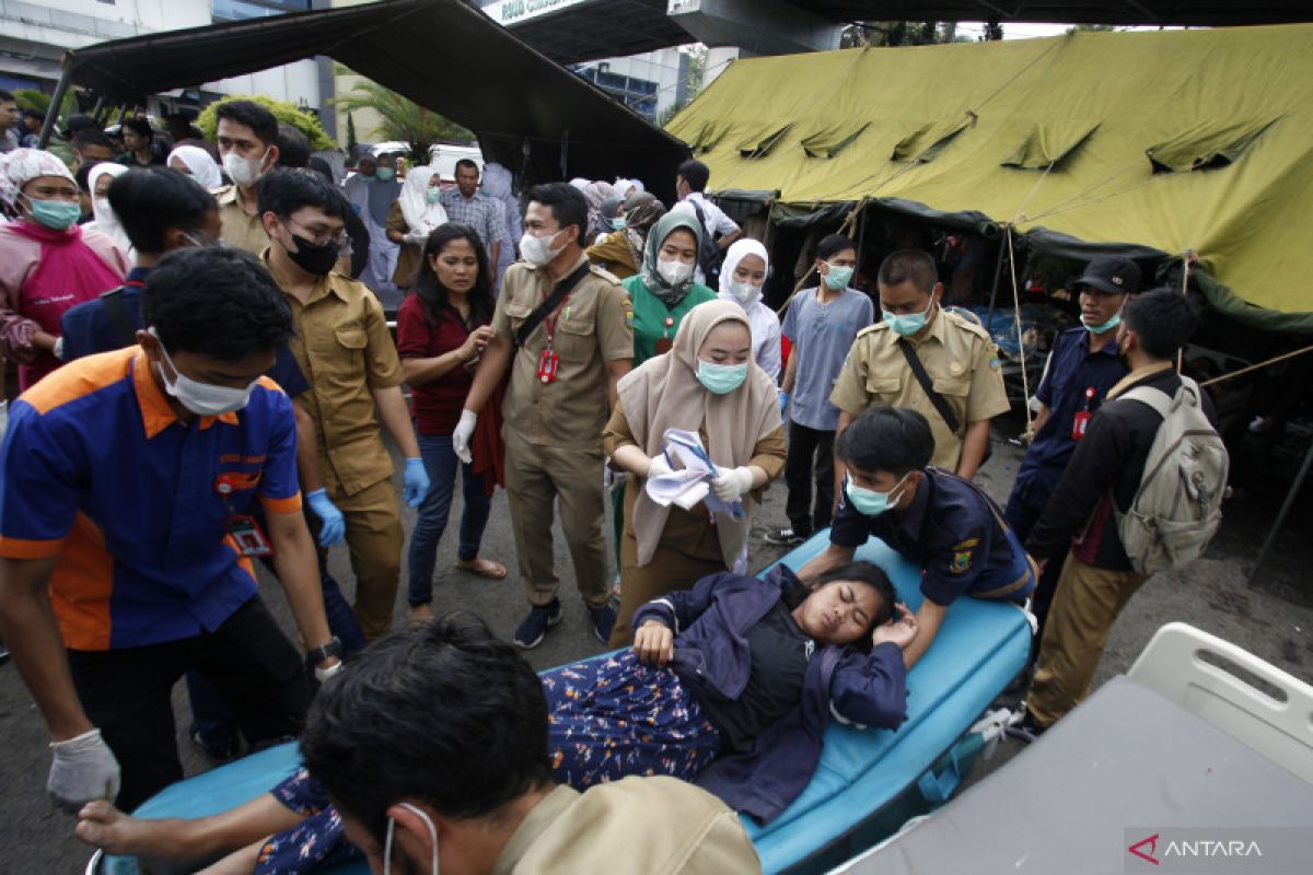 gempa asal  Cianjur dirujuk ke RSUD R Syamsudin SH Sukabumi