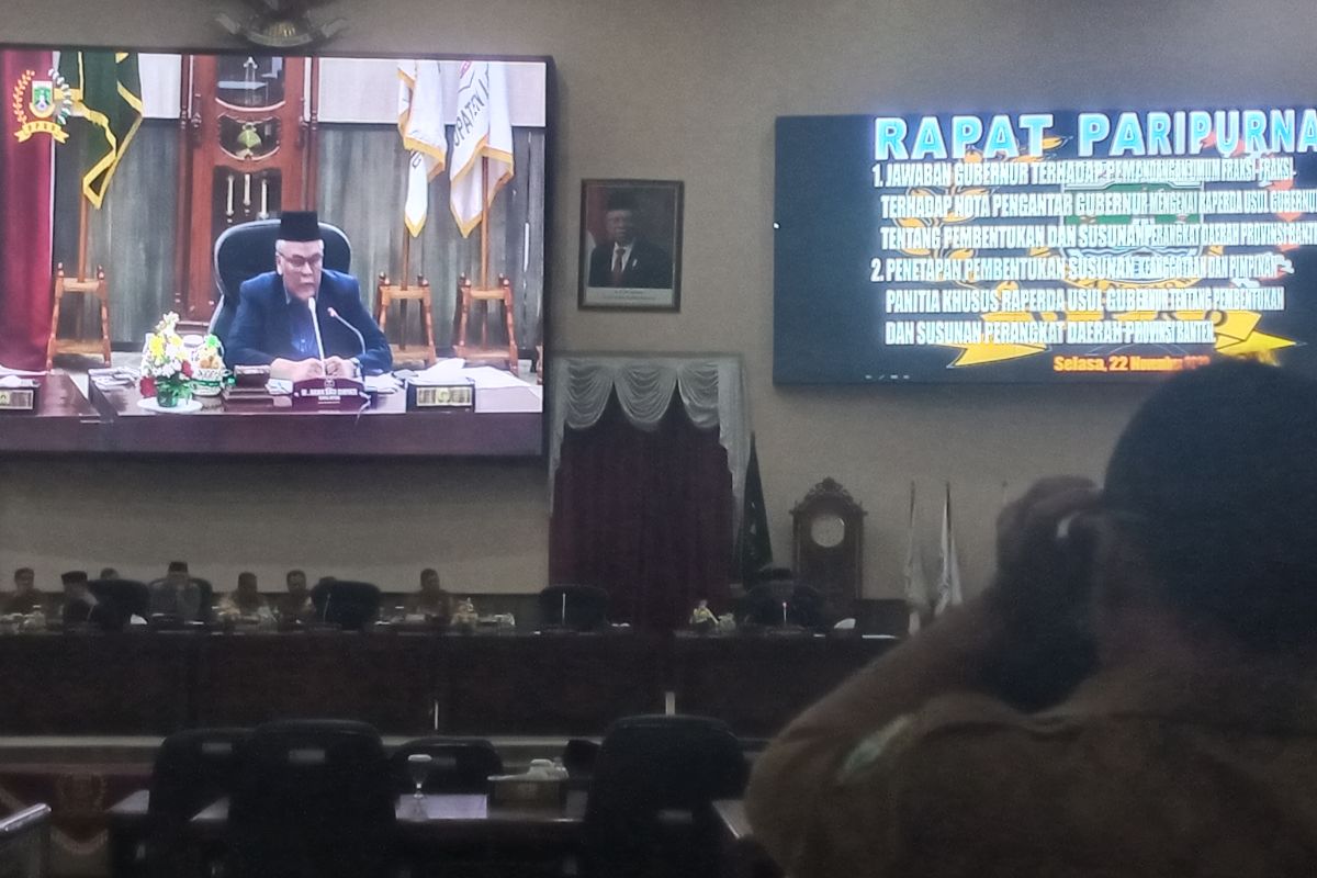 DPRD Banten bentuk pansus raperda organisasi perangkat daerah  Banten