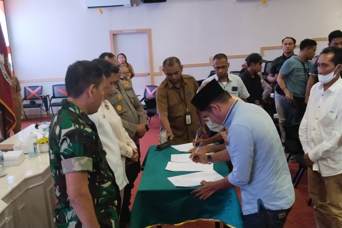 Dua kelompok warga Kailolo dan Kei di Ambon sepakat berdamai