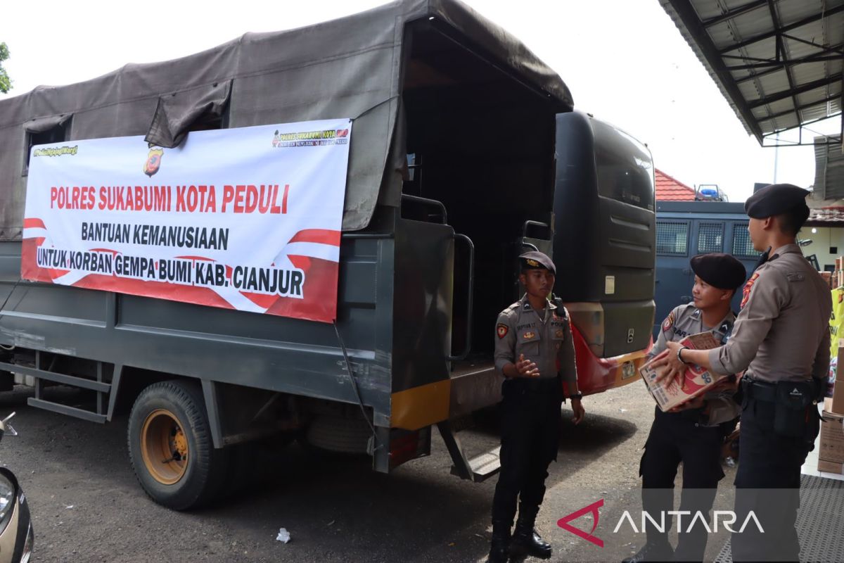 Polres Sukabumi Kota kerahkan personel bantu korban gempa bumi di Cianjur