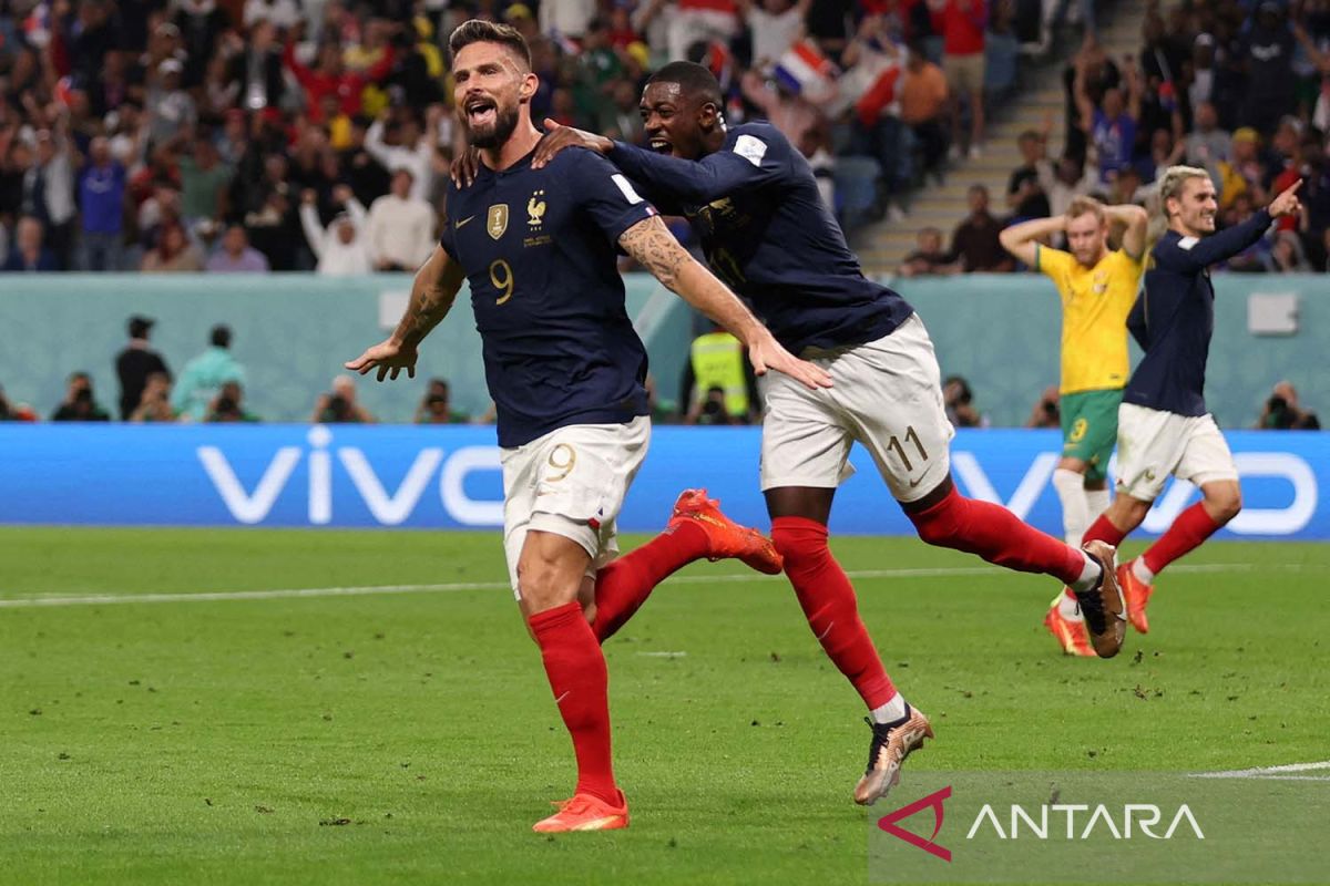 Piala Dunia: Cetak dua gol, Giroud samai rekor gol Thierry Henry