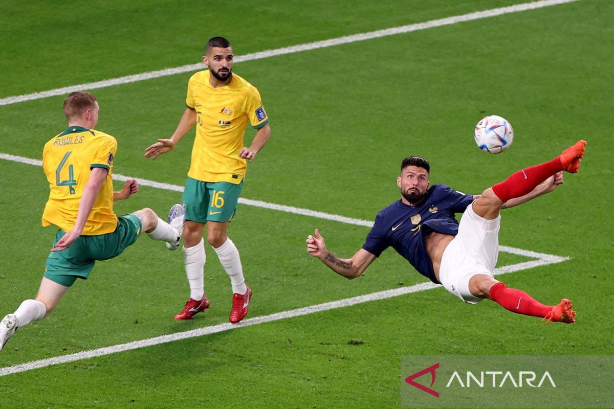 Piala Dunia: Sempat tertinggal, Prancis menang 4-1 atas Australia