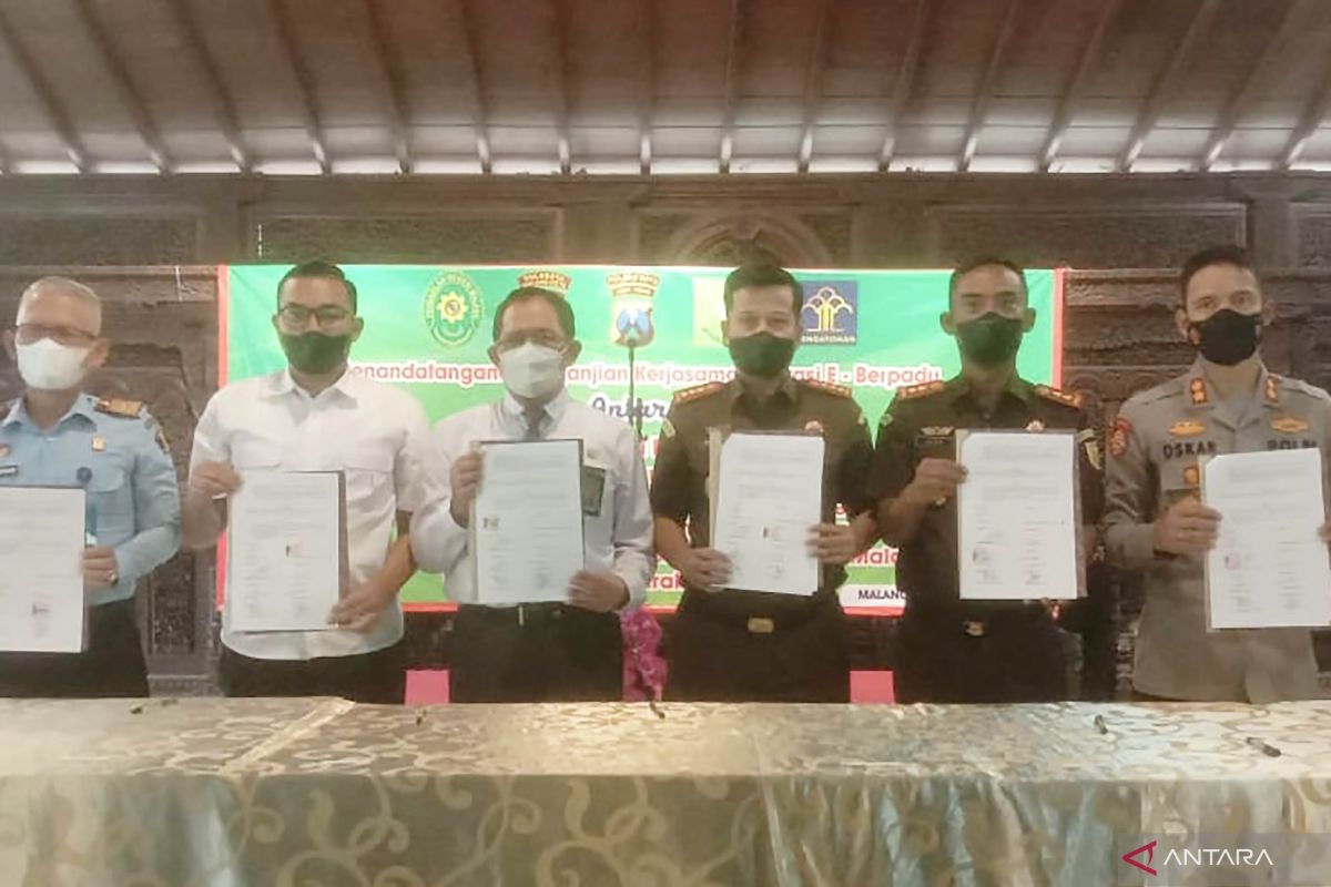 PN Malang-instansi penegak hukum jalin kerja sama penerapan e-Berpadu