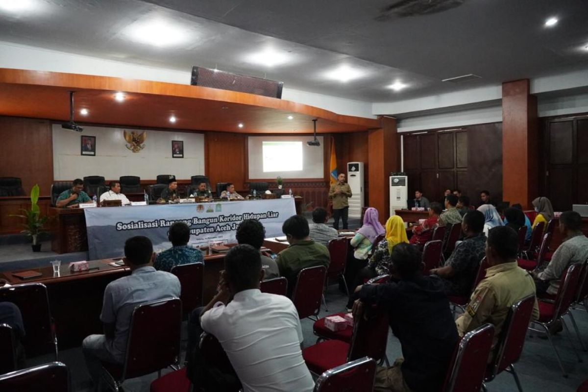 Cegah Konflik Satwa, Pemkab Aceh Jaya Sosialisasi Rancangan bangun koridor hidupan liar