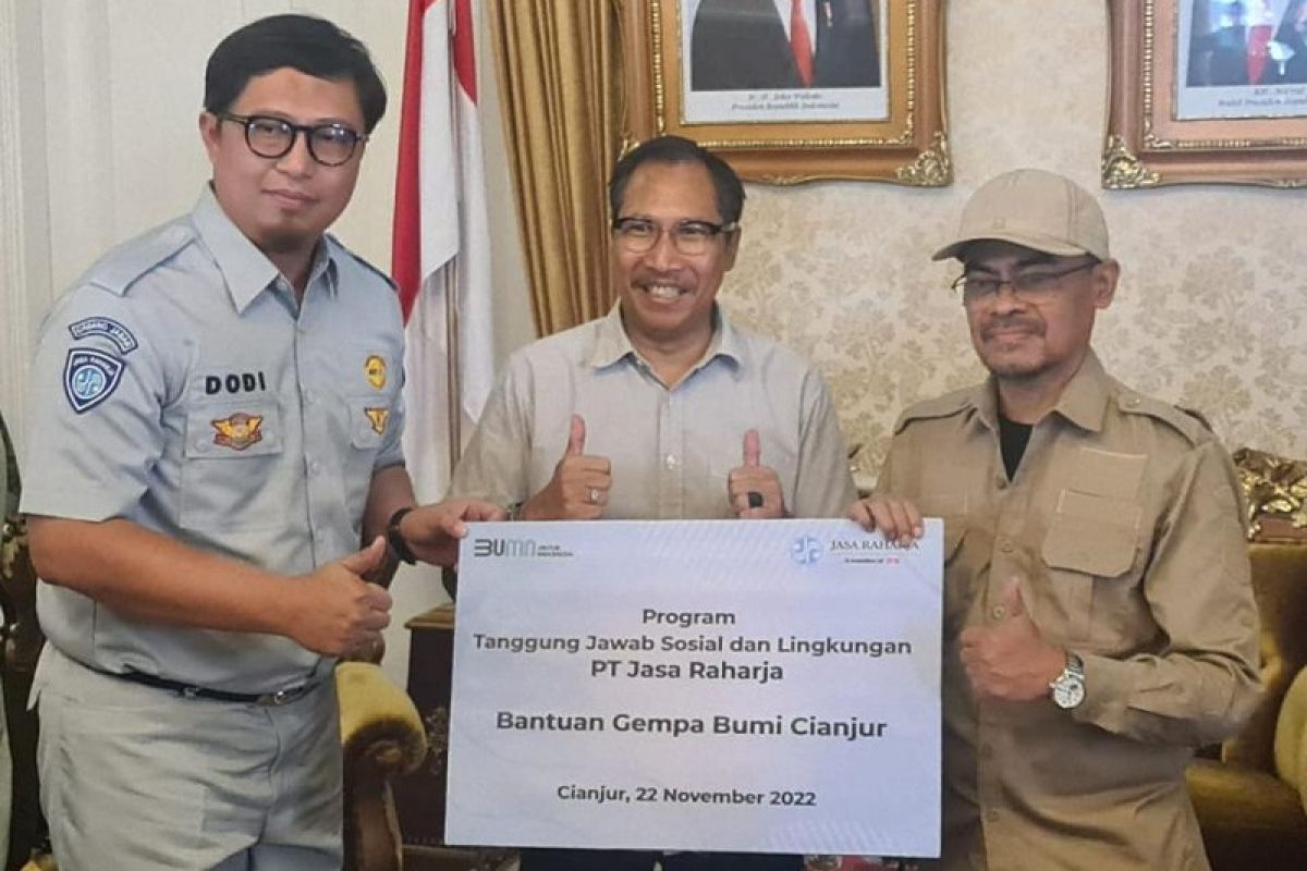 Bantuan tanggap darurat bencana Cianjur wujud kepedulian Jasa Raharja melalui Program TJSL