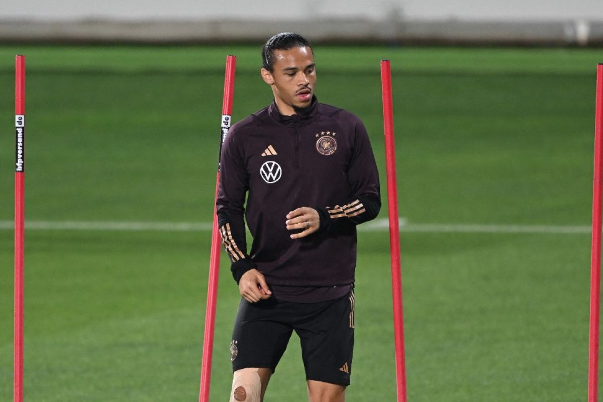 Penyerang Timnas Jerman Leroy Sane genjot latihan