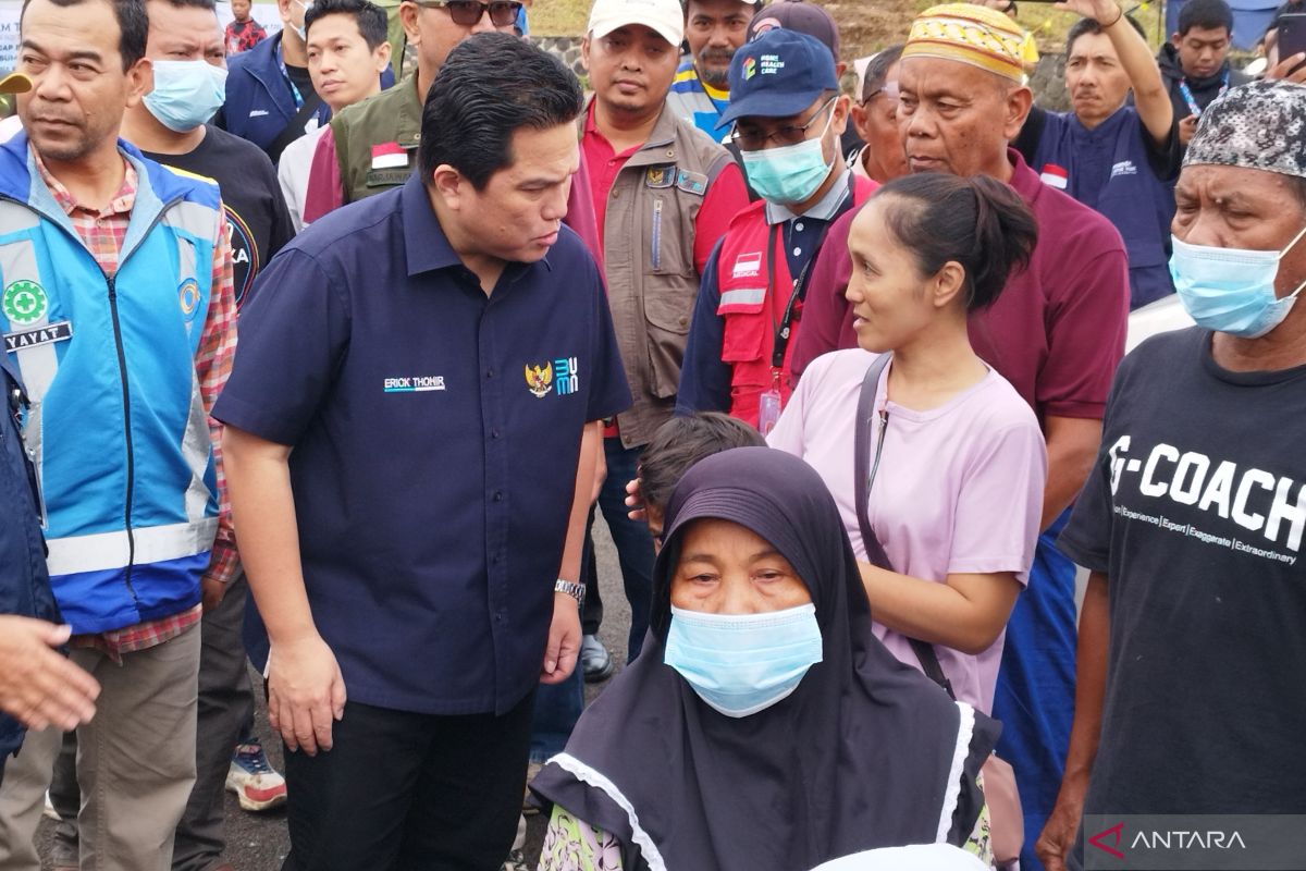 Erick Thohir koordinasikan 58 BUMN salurkan bantuan gempa Cianjur