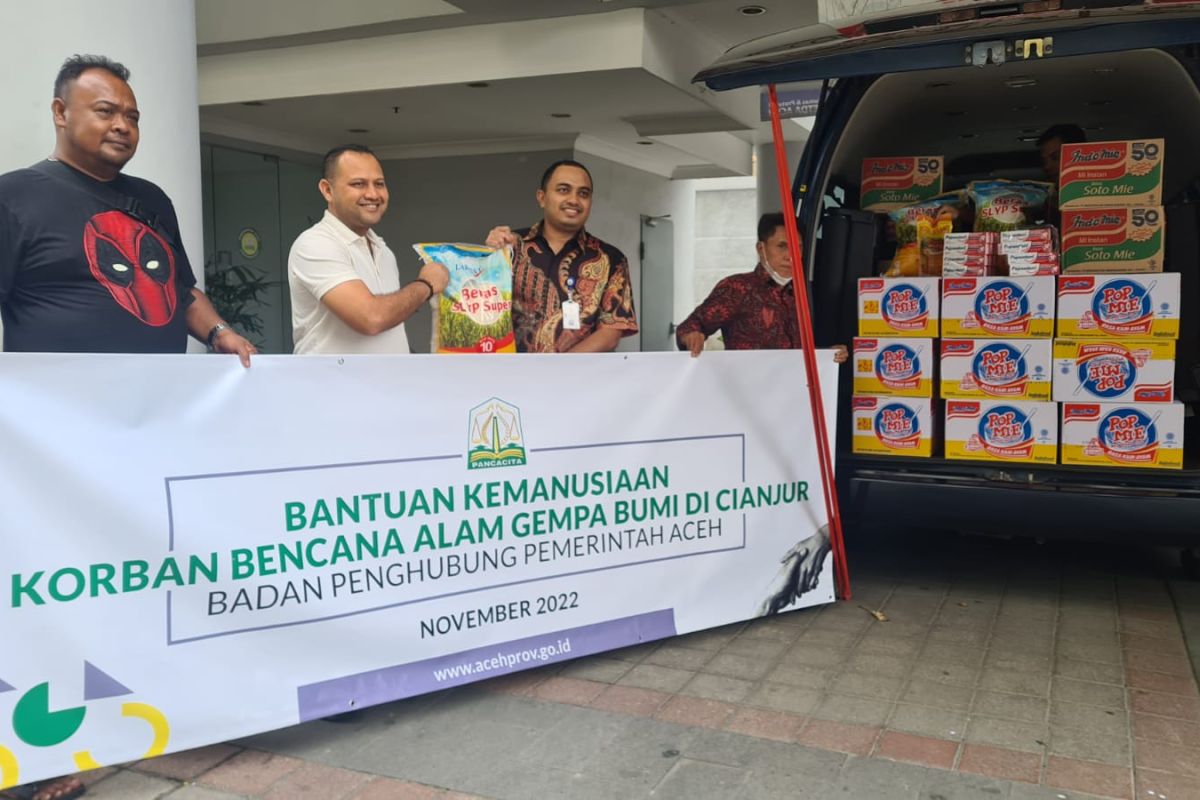 Pj Gubernur kirim bantuan masa panik untuk warga Aceh korban gempa di Cianjur